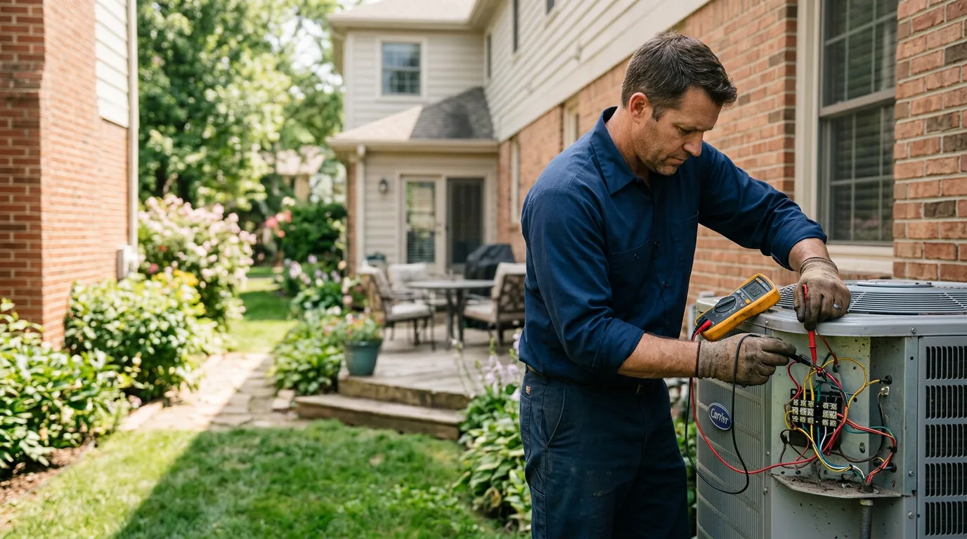 HVAC technician working near Schulenburg, TX